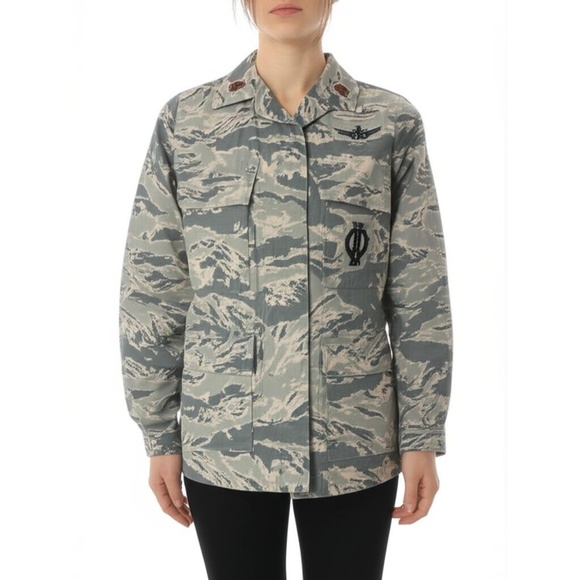 US Air Force ABU Coat Womens 2S Digital Camo Field Jacket Insignia Tactical - Picture 1 of 16